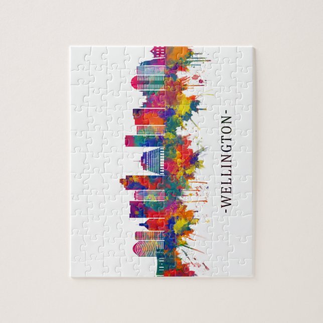 Wellington New Zealand Skyline Pussel (Vertikal)