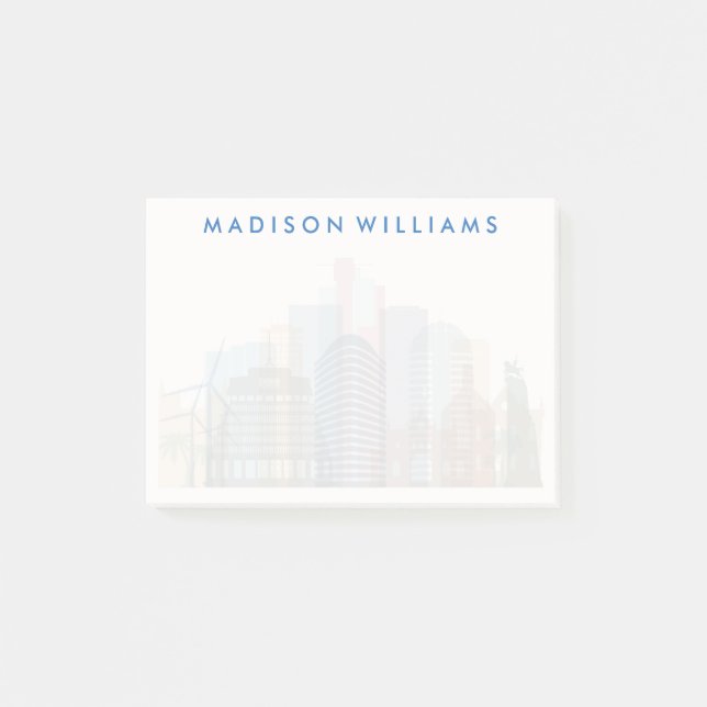 Wellington, Nya Zeeland| City Skyline Post-it Block (Framsida)