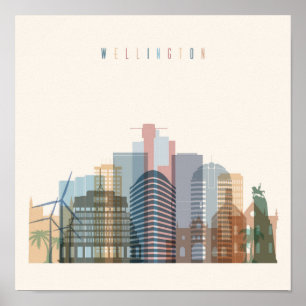 Wellington, Nya Zeeland   City Skyline Poster