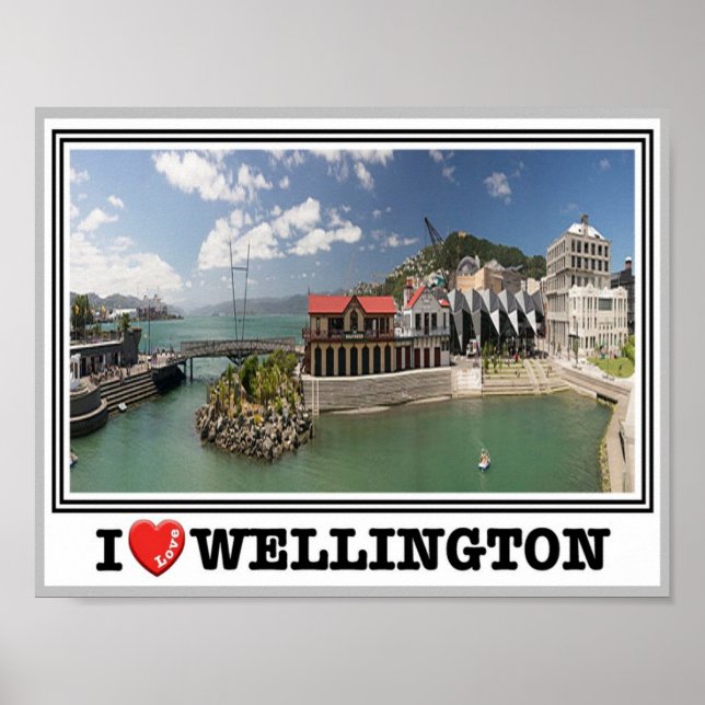 Wellington - Nya Zeeland - I Kärlek - Poster (Framsidan)