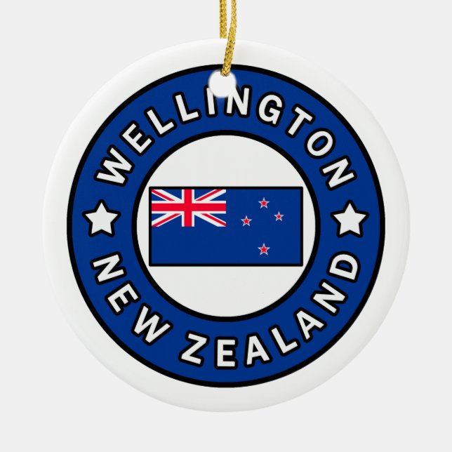 Wellington Nya Zeeland Julgransprydnad Keramik (Framsidan)