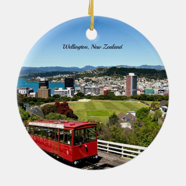 Wellington, Nya Zeeland Julgransprydnad Keramik (Baksidan)