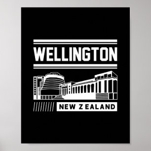 Wellington Nya Zeeland Modern Typografi Design Poster