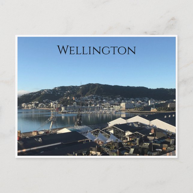 wellington nya zeeland vykort (Framsida)