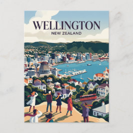 Wellington Nya Zeeland Vykort