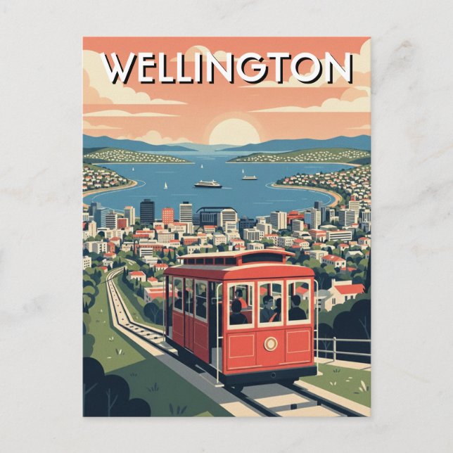 Wellington Nya Zeeland vykort (Framsida)