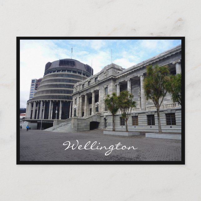 wellington nz-parlament vykort (Framsida)