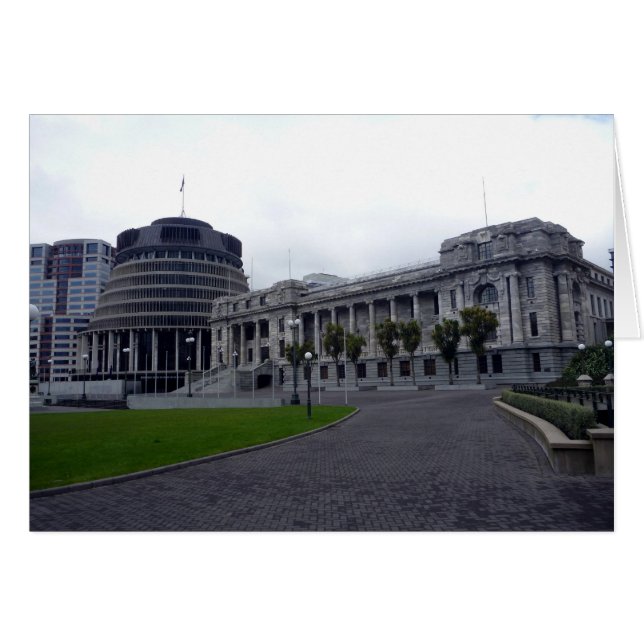 wellington-parlament hälsningskort (Framsidan Horizontal)