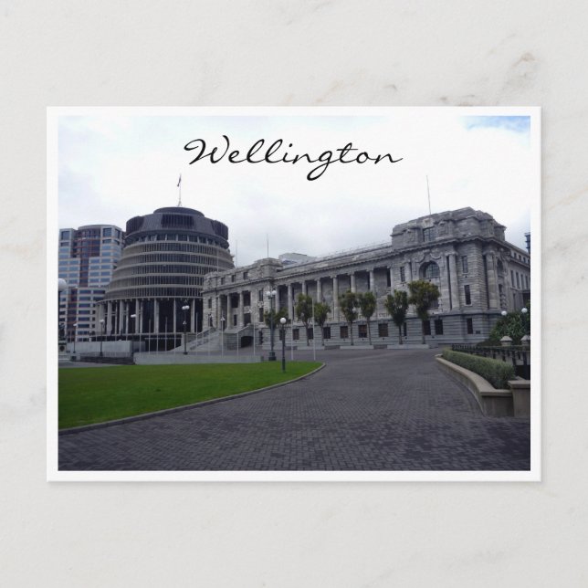 Wellington-parlaments beteende vykort (Framsida)