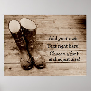 Wellingtons eller Wellies Gumboots eller Gummies? Poster