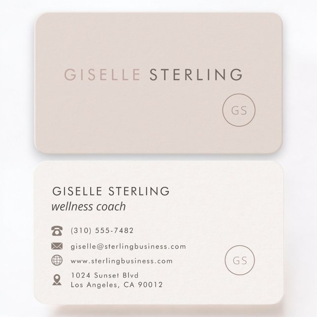 Wellness Coach Feminine Professional  Visitkort (Skapare uppladdad)