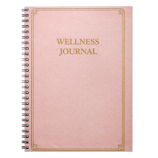 Wellness Journal Pink | Self Care & Habit Tracker Anteckningsbok (Framsidan)