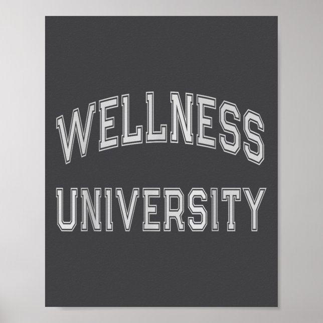 Wellness University Squad Fitness Coach Gym Health Poster (Framsidan)