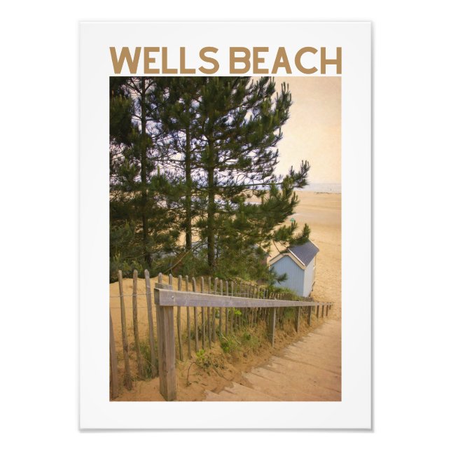 Wells Beach Norfolk Coastal Poster (Framsidan)