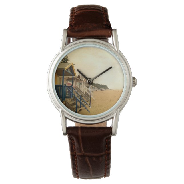 Wells bredvid havets strandhinnor, Norfolk. Armbandsur (Framsida)