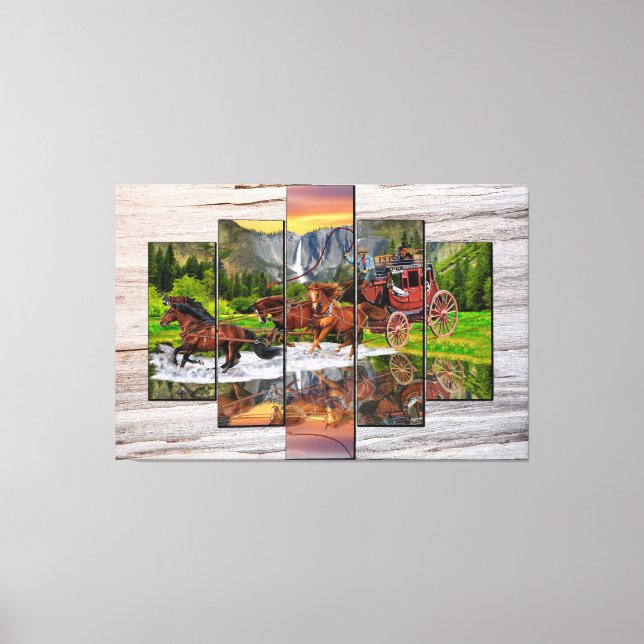 WELLS FARGO STAGECOACH CANVASTRYCK (Framsida)