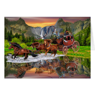 WELLS FARGO STAGECOACH HÄLSNINGSKORT