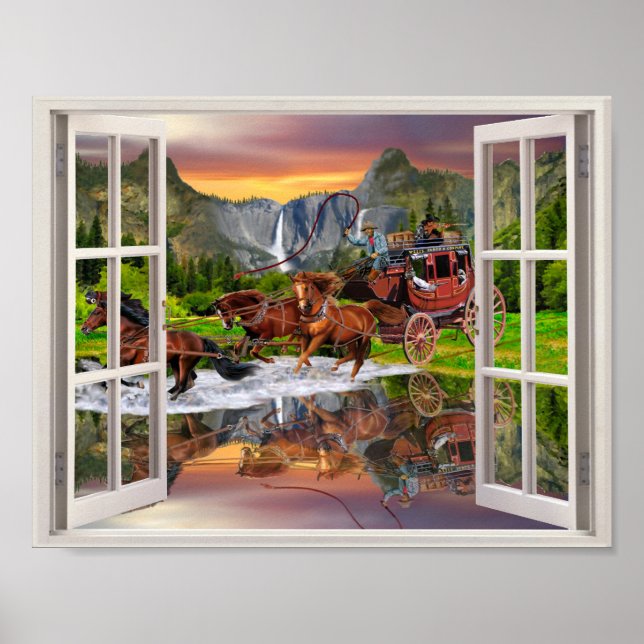 WELLS FARGO STAGECOACH POSTER (Framsidan)