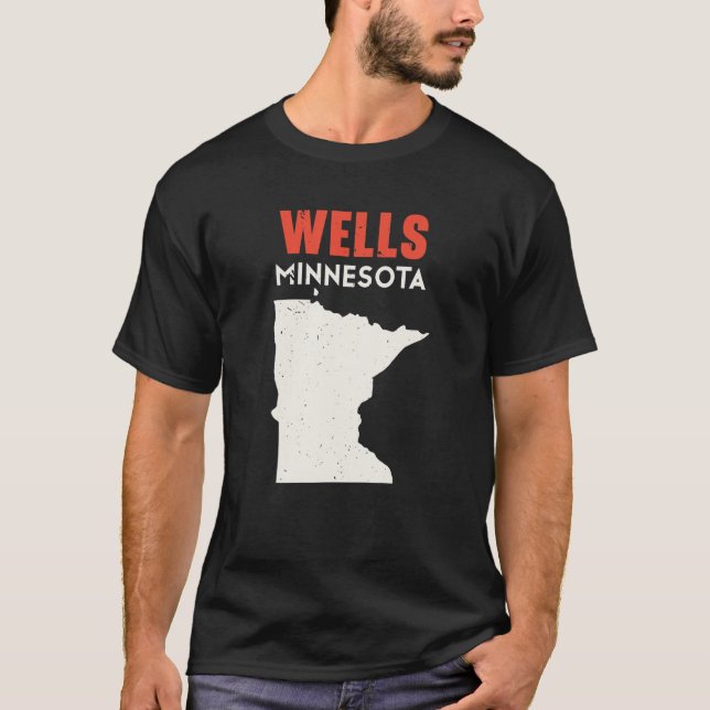 Wells Minnesota USA State America Travel Minnesota T Shirt (Framsida)