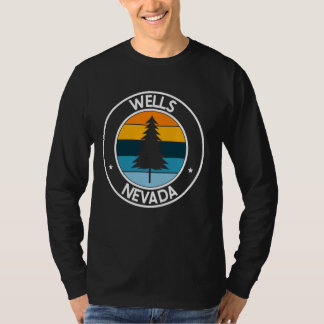 Wells Nevada NV USA City Pride Retro Sunset T Shirt