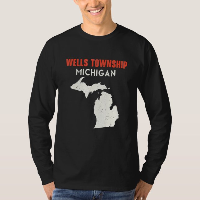 Wells township Michigan USA State America Travel M T Shirt (Framsida)