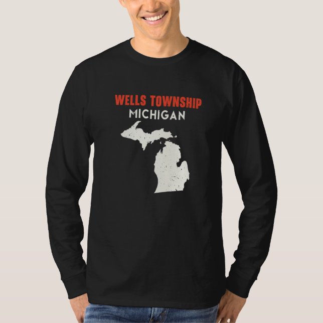 Wells township Michigan USA State America Travel M T Shirt (Framsida)