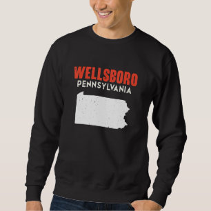 Wellsboro Pennsylvania USA Stat Amerika Resa Lång Ärmad Tröja