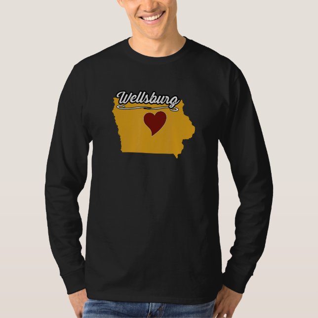 WELLSBURG IOWA IA USA Cute Souvenir Merch  US City T Shirt (Framsida)
