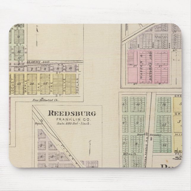 Wellsville, Emmerson, Redesburg, Princeton, Kansas Musmatta (Framsidan)