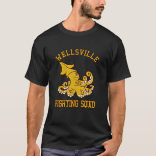 Wellsville Fighting Squid (Pete och PeteNotre Dame T Shirt