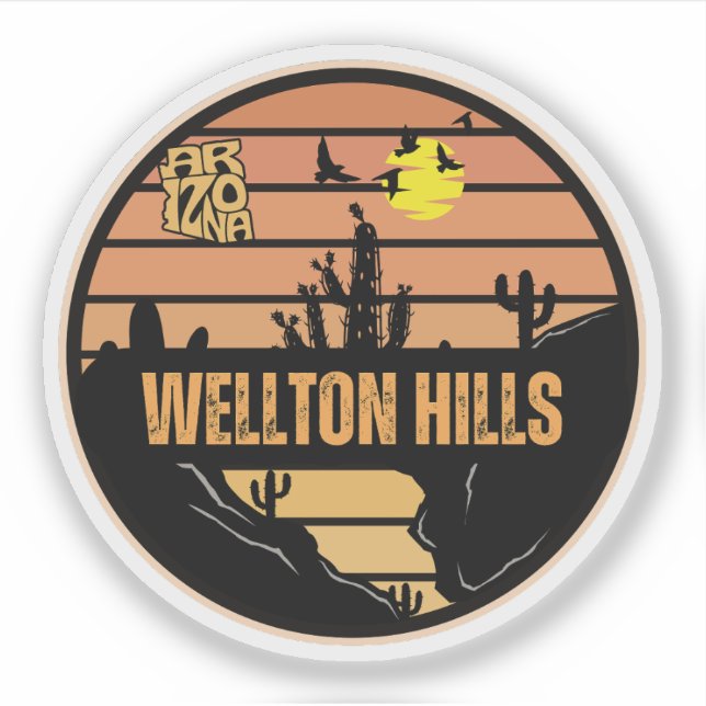 Wellton Hills, Arizona Klistermärken (Framsida)