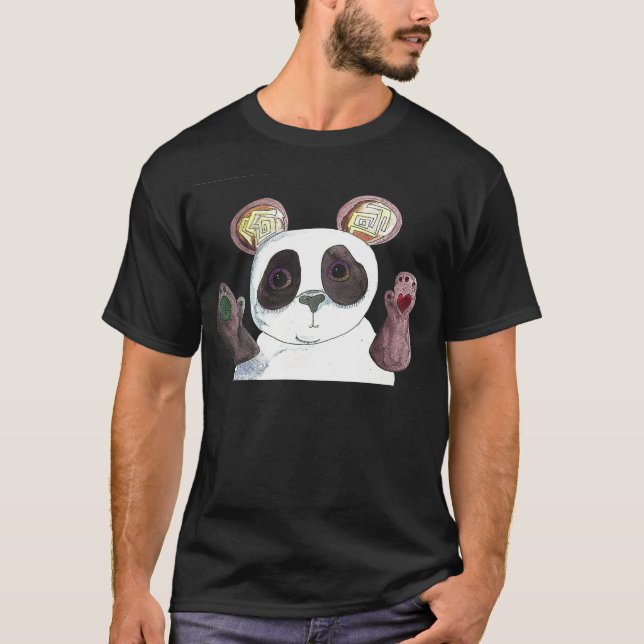 Welp Cute Panda Tee Shirt (Framsida)