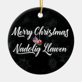 Welsh American Bilingual Helgdag Dekoration