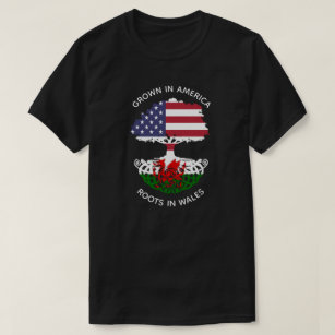 Welsh-American Roots in Wales Celtic Träd T Shirt