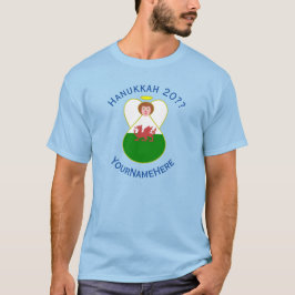 Welsh Angel Hanukkah Flag Personalized Men's  T Shirt