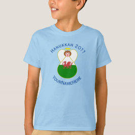 Welsh Angel Hanukkah Flagga Personlig Boy's T Shirt