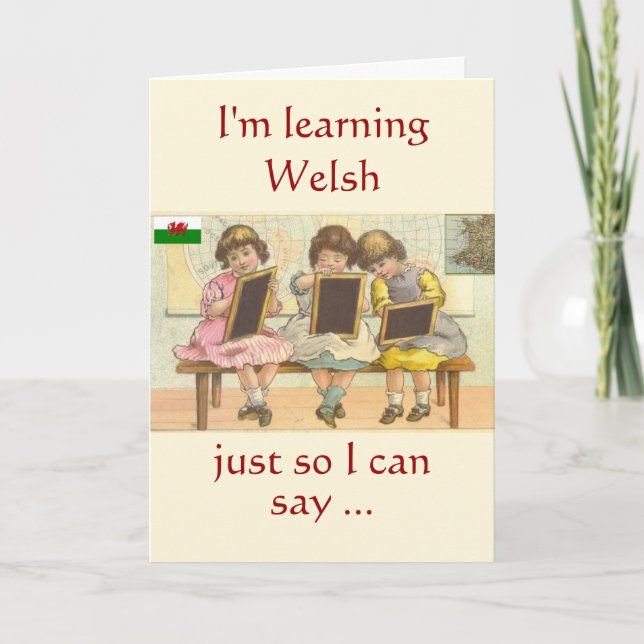 Welsh Birthday Card Kort (Framsida)