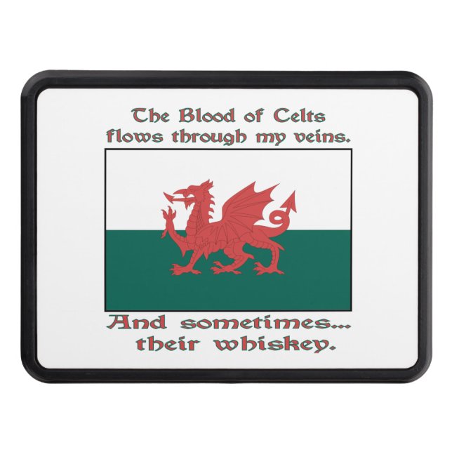 Welsh Blood of Celts Flows Veins Ibland Whiskey Dragkroksskydd (Framsidan)