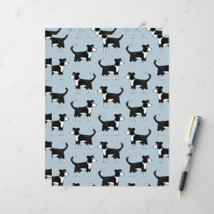 Welsh Border Collie Fårhund Scrapbookpapper