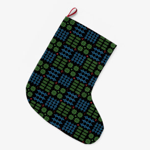 Welsh Carthen Blanket Tapestry Design Stor Julstrumpa