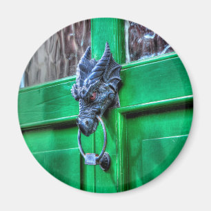 Welsh Cast Järn Dragon Head Door-KNcker Magnet