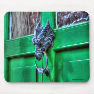 Welsh Cast Järn Dragon Head Door-KNcker Musmatta