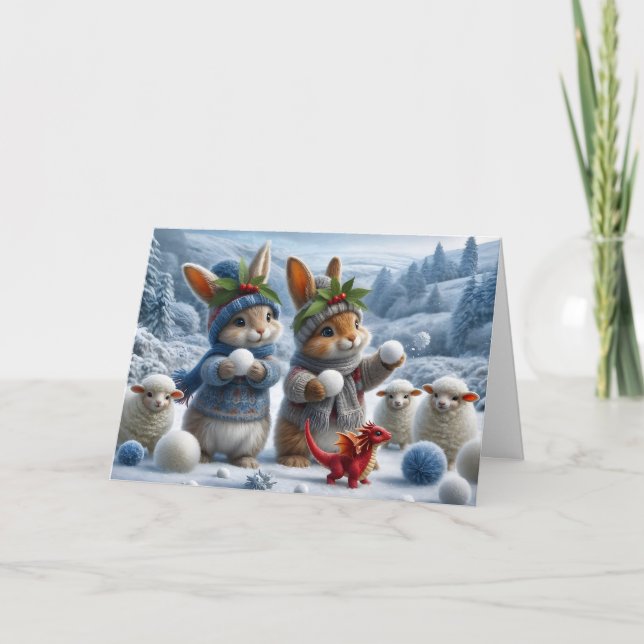 Welsh Christmas Card Helgkort (Framsida)