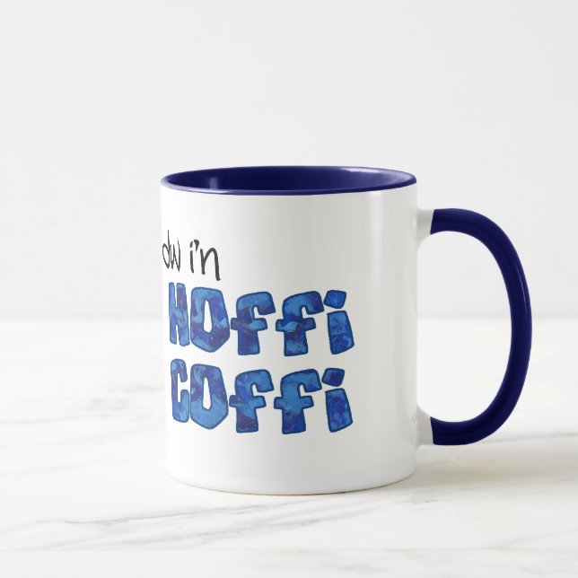 Welsh Coffee Mugg: Hoffi Coffi, Blue Marcular Effe Mugg (Höger)