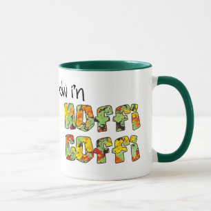Welsh Coffee Mugg: Hoffi Coffi, Nastutiums Mönster Mugg