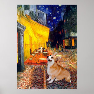 Welsh Corgi 7b Pembroke - Terrace Cafe Poster