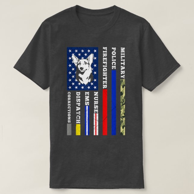 Welsh Corgi American Flagga Hund älskare No One En T Shirt (Design framsida)