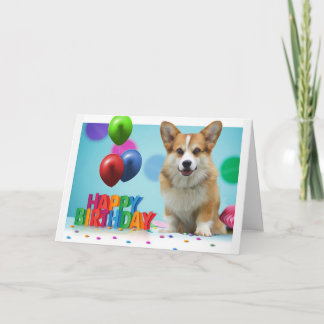 Welsh Corgi Birthday Card Kort