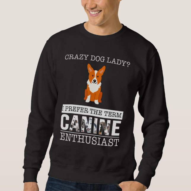 Welsh Corgi Cardigan Crazy Mom Lång Ärmad Tröja (Framsida)