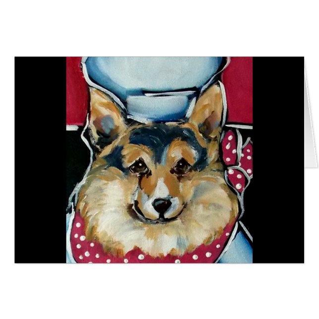 Welsh Corgi Cardigan Hälsningskort (Framsidan Horizontal)